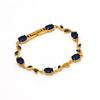 French retro style branches and leaves colored gold bracelet oval vine curve niche light luxury commuter hand jewelry