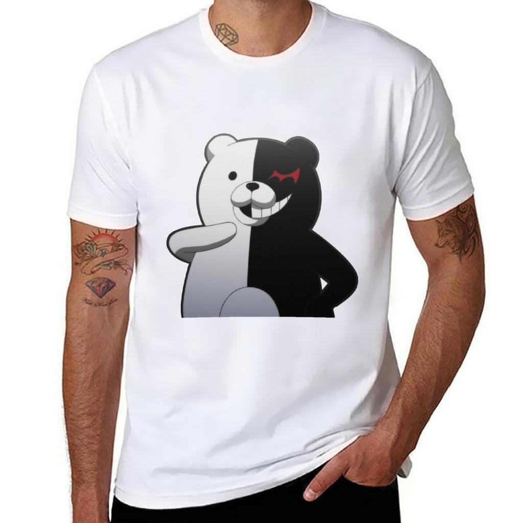 Monokuma Tshirt Fashion Print Casual Short Sleeve