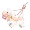 Parrot Chewing Toy Natural Wood Cuttlefish Bone Hanging Bird Teeth Grinding String for Parakeets