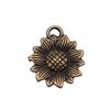 Simple Flower Charms Antique Alloy Pendants For Minimalist Floral Jewelry