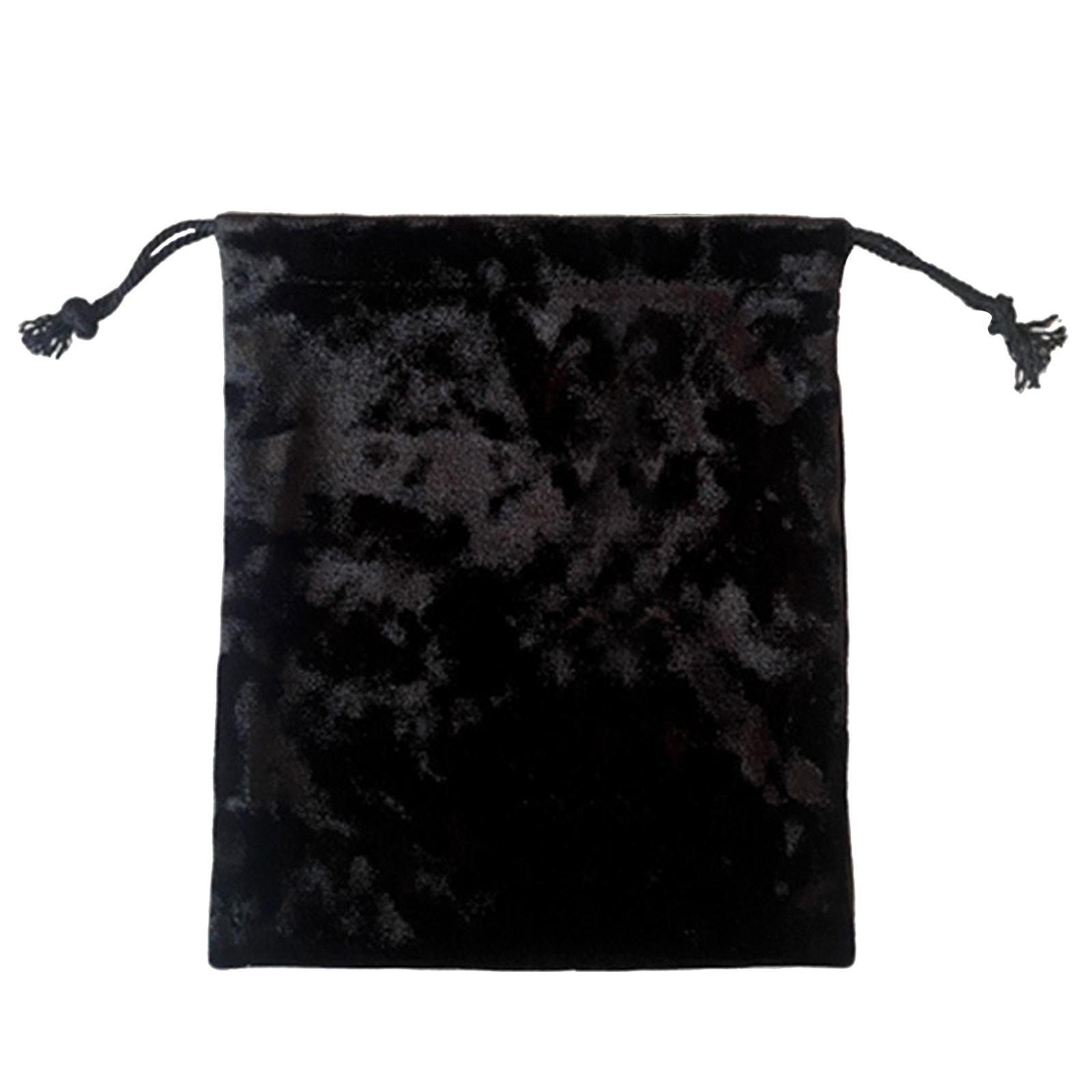 

Tarot Oracle Card Storage Bag Jewelry Dices Pouches Velvets Drawstring Bag Divinations Accessories for Tarot Enthusiasts Black 12x15cm