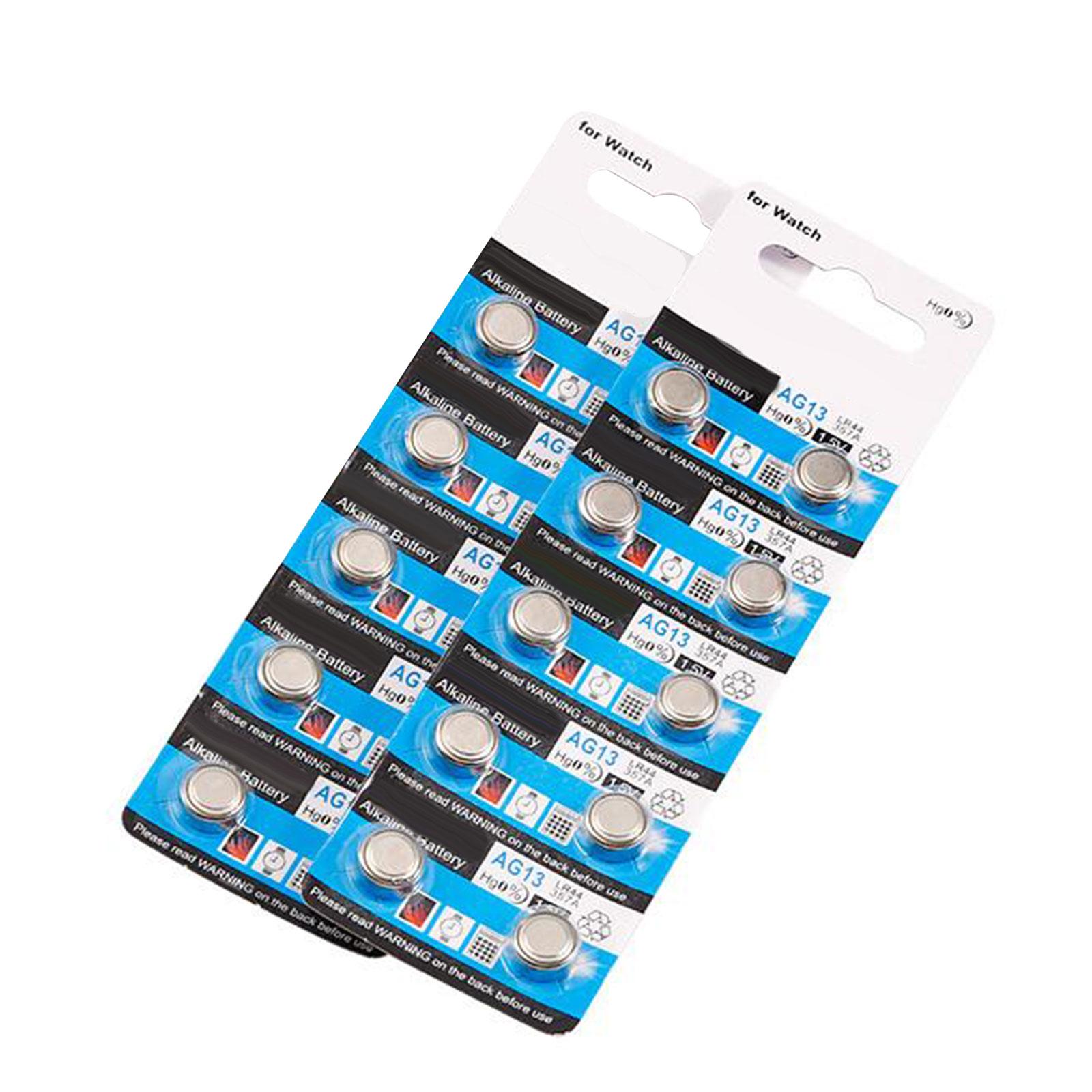 

Длительный срок службы батареи 20/10 шт LR44 AG13 щелочные таблеточные батарейки для небольшой электроники бесключевой доступ игрушка B