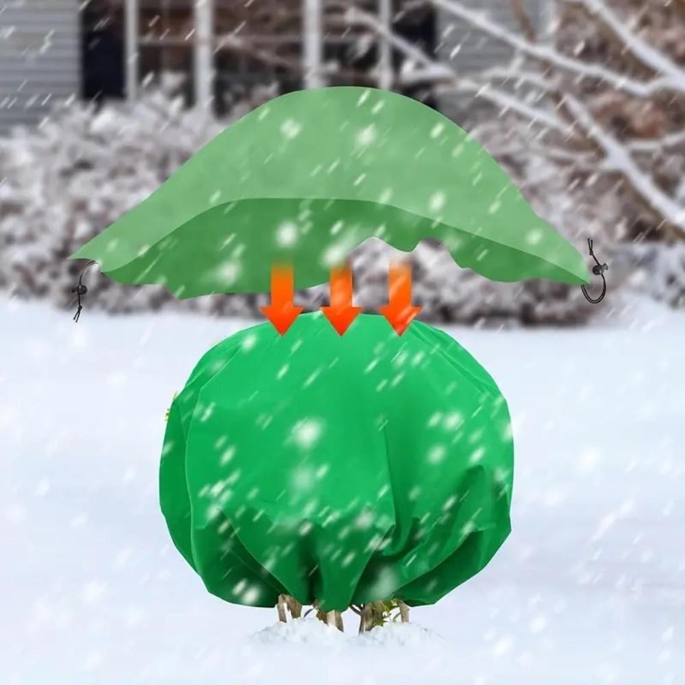 Drawstring Closure Tree Freeze Protection Round Shape Frost Blanket  Outdoor Use