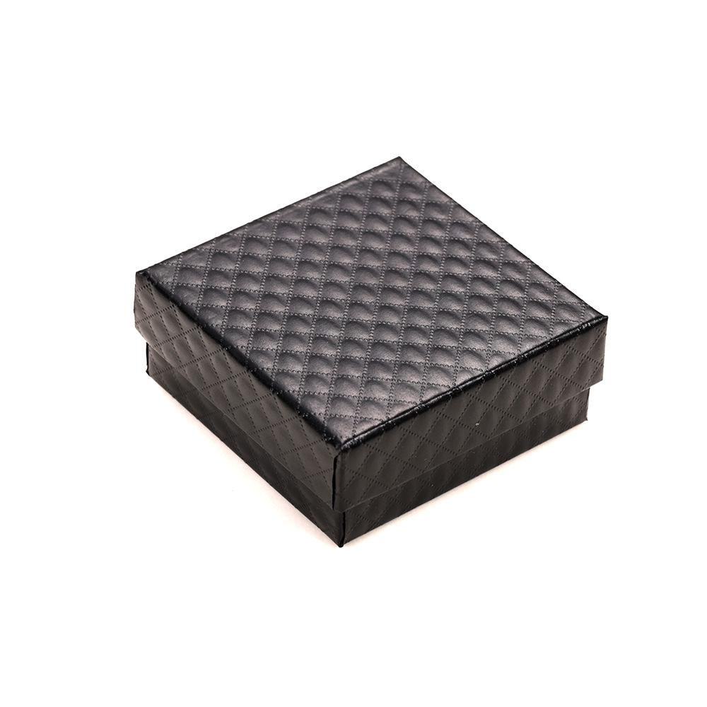 Cowhide Jewelry Storage Box with Anti-oxidation Flip-top and Exquisite PE Film Suspension Packaging