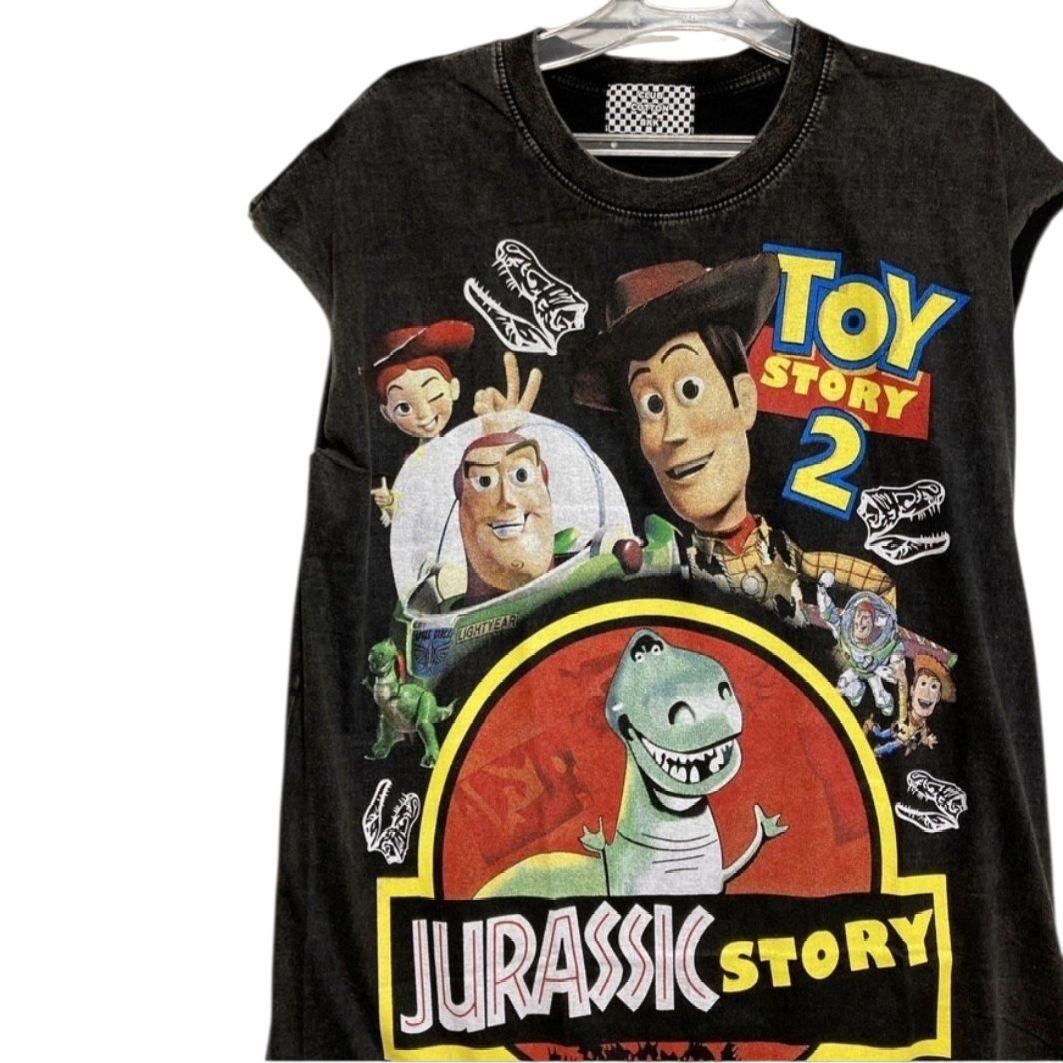 

[Б/У] Футболка История игрушек/Парк Юрского периода Цвет: Черный/Черный XL