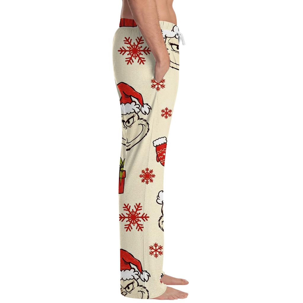 Herren Weihnachts-Print Schlafhose