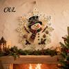 Festive Wall Hanging Ornament Christmas Faux Pearl Painting Suncatcher Kit, Acrylic Snowflake Shaped Board with Lace Adult Crafting Hobby Supplies