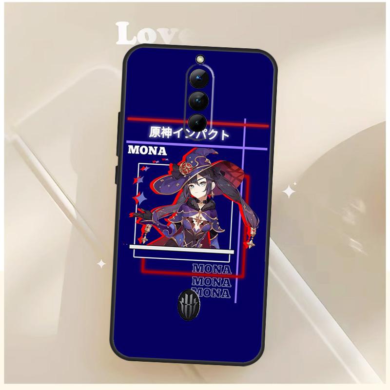 

Genshin impact Mona Case For ZTE Nubia Red Magic 11 10 10S Pro Plus 8S 9S 8 9 Pro 6S 7S For RedMagic 10 Air Cover Red Magic 9 Pro