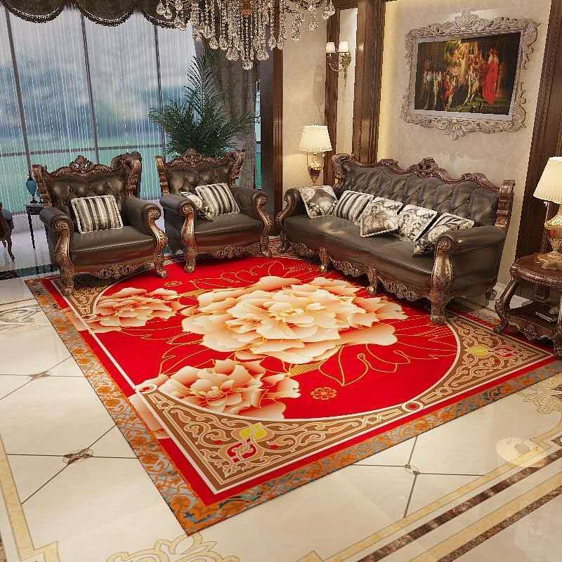 New Chinese Living Room Carpet Home Luxury Bedroom Bedside Large Area Mat Office Commercial Carpets Washable Entrance Doormat