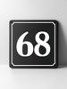 Metal House Number Sign, Black White Contrast, Outdoor Wall Decor for Home Street