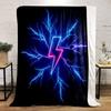 Neon Lightning Bolt Design Print Blanket Soft and Cozy Perfect for the Living Room Bed Sofa or a Nap,gift