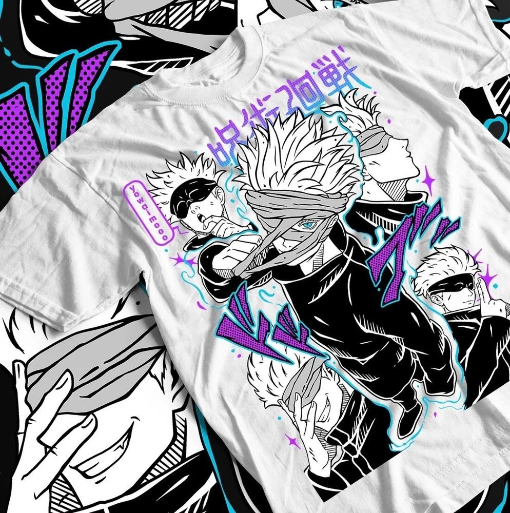 Gojo Satoru TShirt Jujutsu Kaisen Mahito Anime Horror Shirt Unisex Tee For S