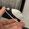 Xiaomi 100% Solid 925 Sterling Silver Metal Bracelet for Women Vintage Handmade Simple Leaf Shape Bracelet Birthday Gift Party