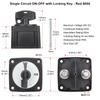 300A DC 48W Single  Battery 2 Position Mass Switch With Locking Key Marine Isolator Disconnect Rotary For Camping RV Truck Boat