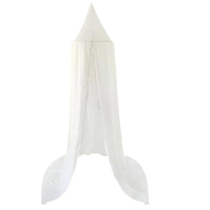 Ciel de lit brodé Elsa - blanc