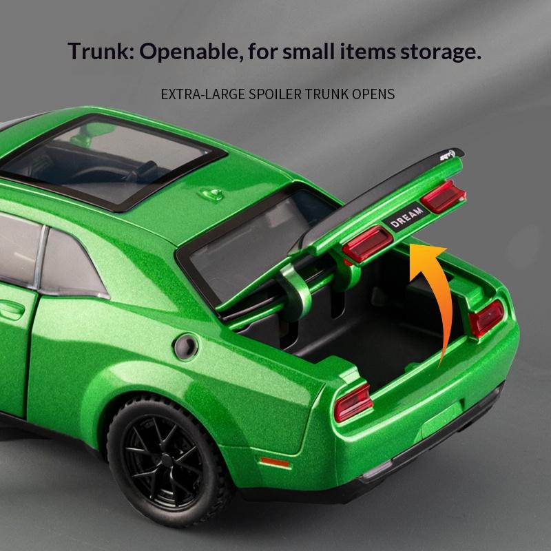 1/32 Dodge Challenger SRT Car Model Alloy Die-cast Simulation Hellcat Muscle Sports Car Model Boy Toy Car Holiday Birthday Gift