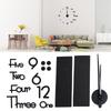 Frameless Adhesive Wall Clock DIY Mirror Surface Sticker for Home Office Room DecorLarge Black