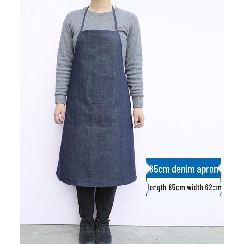 Унисекс износостойкий джинсовый фартук: Утолщенный, грязеотталкивающий, холщовый поясной фартук для электросварки и защиты при работе.
