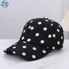 Polka Dot Baseball Cap Spring and Summer Big Head Circumference Shows a Small Face, Fashionable and Versatile Sunshade Cap, Small Fragrant Style Baseb