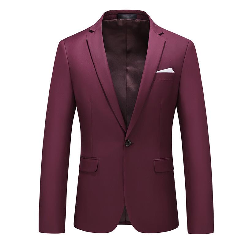 2023 Herren Übergröße Einreihiger Blazer - 18 Unifarben, Ein-Knopf, Slim Fit Anzug in Rosarot