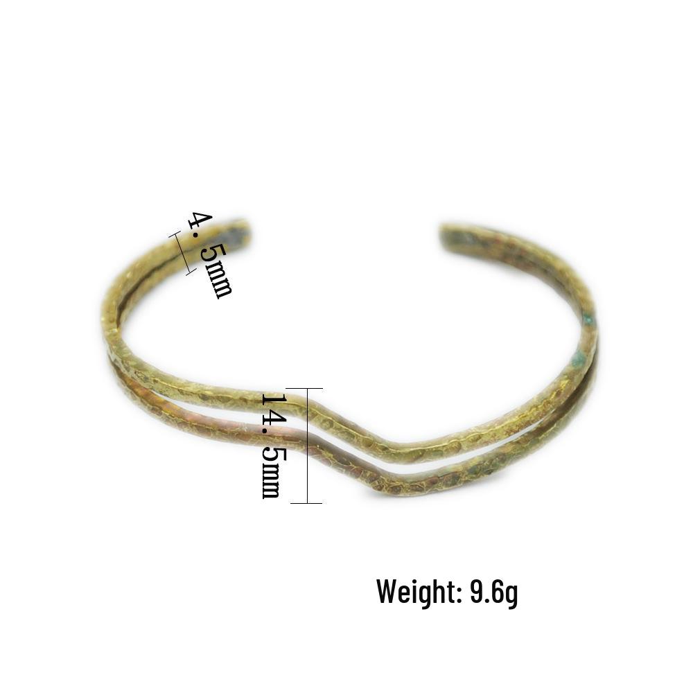 2023 Stylish Adjustable Hammered Copper Bracelet - Korean Fashion Accessory