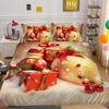 Christmas Digital Printing 3D Printing Polyester Pillowcase Quilt Cover Two or Three-piece Set Is Available
