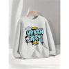 Kids Sweatshirt Casual Fashion Cotton Crew Neck Long Sleeve with Urban Art Graffiti Headphones Spray Paint Cool Pattern, Simple Everyday Kids' Top
