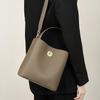 Hifashion Cow Genuine Leather Bucket Tote Handbags For Women 2026 Luxury Designer Top Handle Work Ladies Shoulder Crossbody Bags
