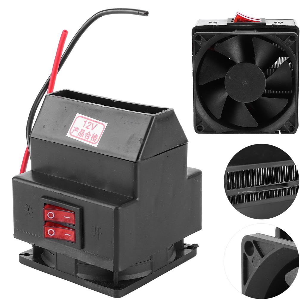 Car Heating Heater Auto Defroster Defogger Demister Black Air Warmer 12V 260W