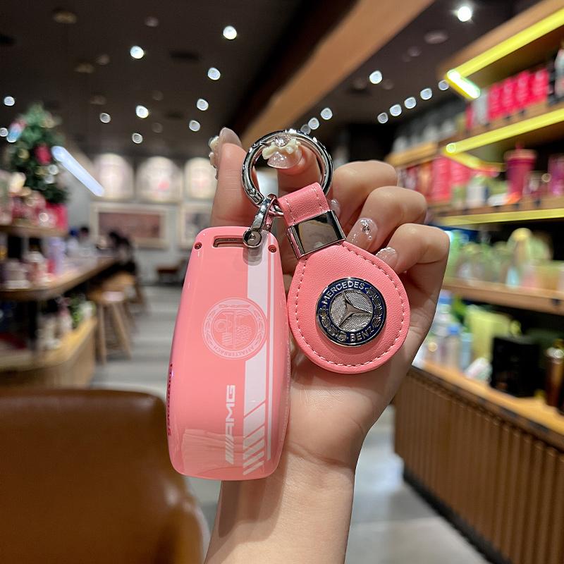 Car Remote Key Case Cover Shell For Mercedes Benz A C E S G Class GLC CLE CLA GLB GLS W177 W205 W213 W222 X167 AMG Leather Fob ZK9