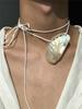 Overdreven Natuurlijke Schelp Sleutelbeen Ketting Bedel Ketting Touw Ketting Y2K Zomer Strand Vakantie Bedels Sieraden Voor Vrouwen
