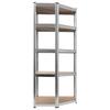 VidaXL Storage Shelf Silver 75x75x180 Cm Steel and MDF