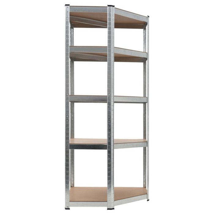 VidaXL Étagère de rangement Argenté 75x75x180 cm Acier et MDF