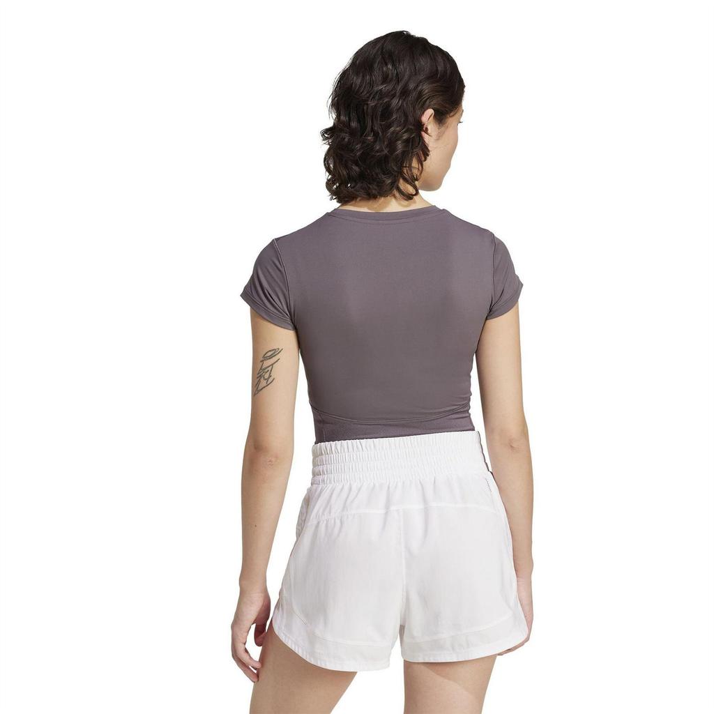 Adidas Womens/Ladies Hyperglam Stripe Detail Fitted Crop Top