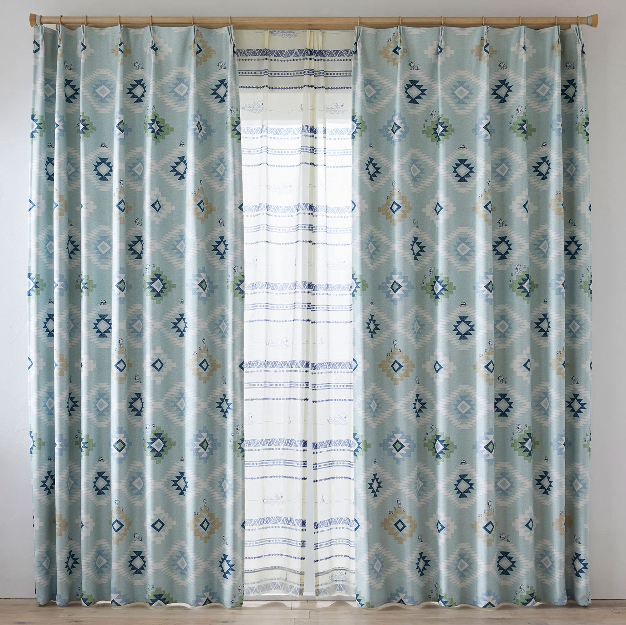 

Suminoe Coast Life Curtain 1 100 x 135 Drape, Panel, cm, B, 323-75506 синий