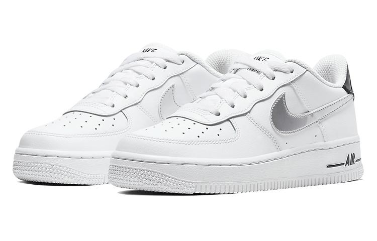 Nike Air Force 1 Low White Black Metallic Silver GS CZ4206-100