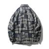 Japanese Retro Lazy Style Pure Cotton Printed Shirt Men's Long-Sleeve Spring and Autumn Jacket Export Men's Clothing All-Cotton Shirt