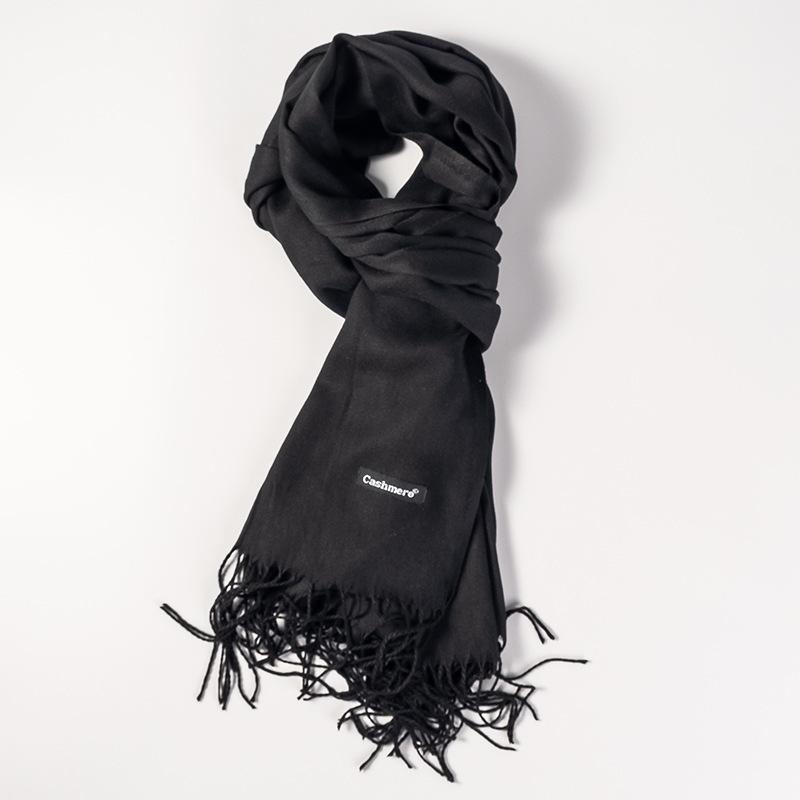 Women's High-End Red Imitation Cashmere Knit Shawl - Versatile & Fashionable