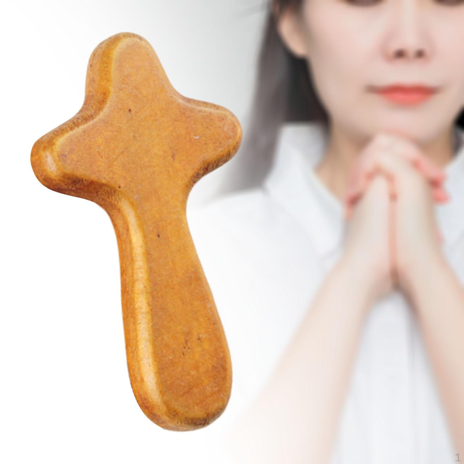 

Коллекционный деревянный крест ручной работы, маленький религиозный предмет для декора гостиной Light Brown