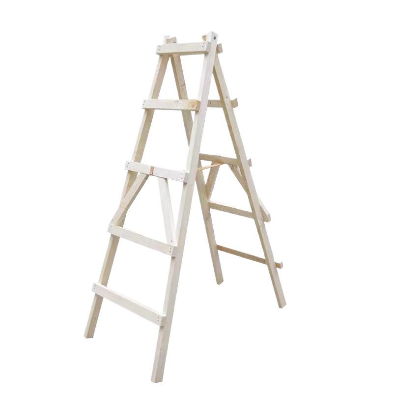 Herringbone Wooden Multi-Functional Step Ladder: Household and Engineering Use