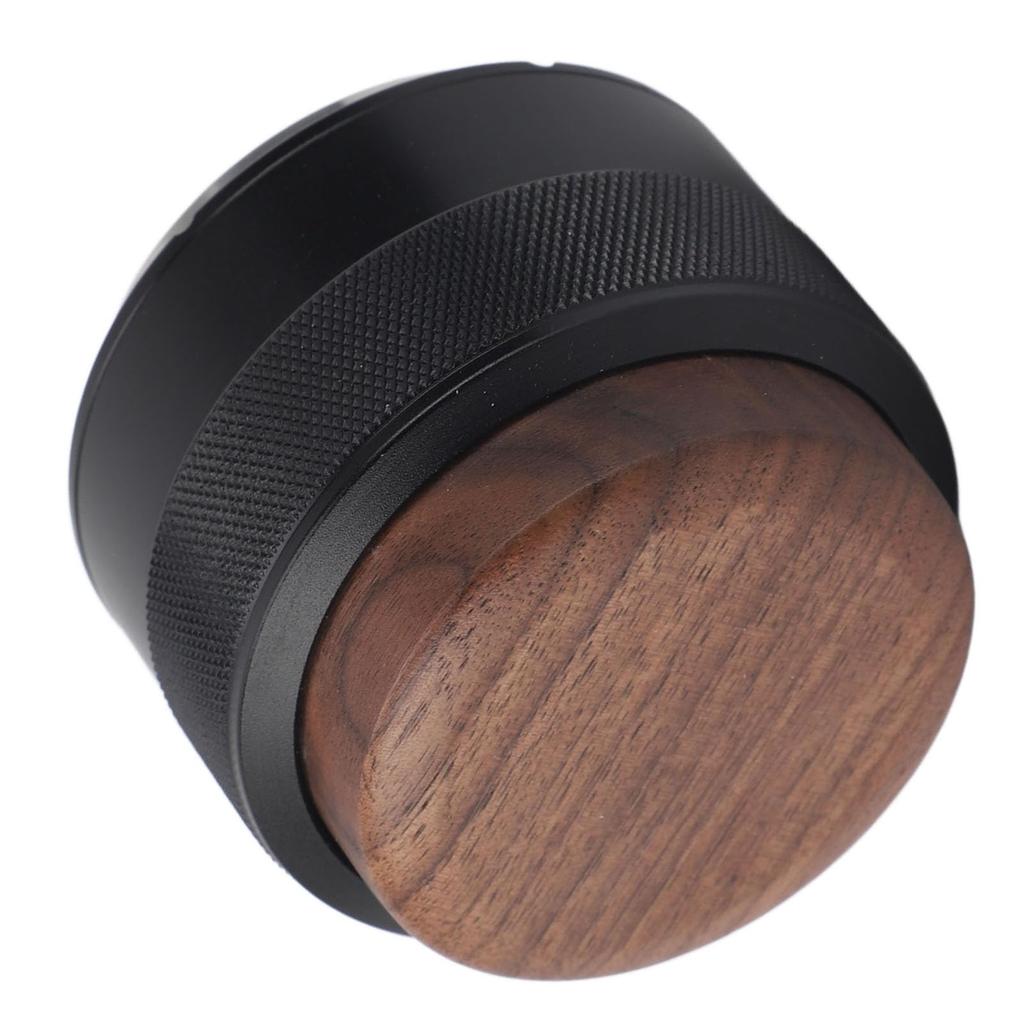 Comfortable Grip Coffee Hand Constant Wooden 304 Stainless for Coffee Brewing Tamper, Pressure, Handle, Steel, (51mm (Black))