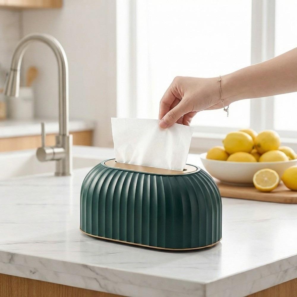 Lifting Design Tissue Box Light Luxury Storage Box Space Saving Desktop Holder  Desktop Place зелёный