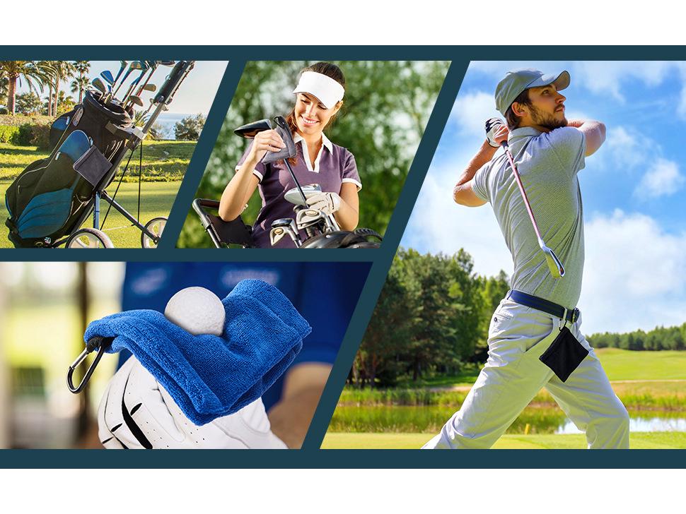 Prosop de Curățat Minge de Golf din Microfibră pentru Exterior cu Clip Convenabil pentru Talie