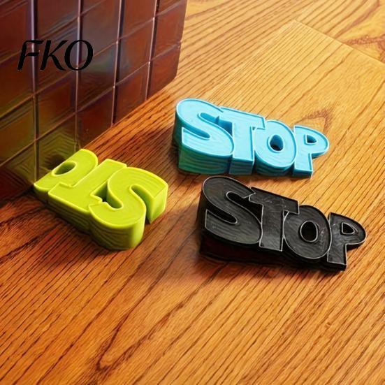 3D Printed Doorstop Doorstop, Creative Door Stopper, Stable "STOP" Wedge, Stopper Artistic Sculpture for Home Office Bedroom Living Room Decor Base