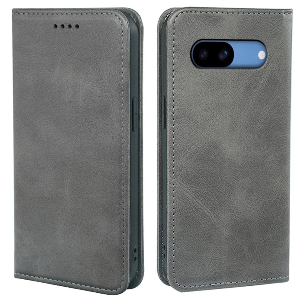 For Google Pixel 8 Case Wallet Calf Texture Leather Phone Cover with Hidden Magnetic Closure
