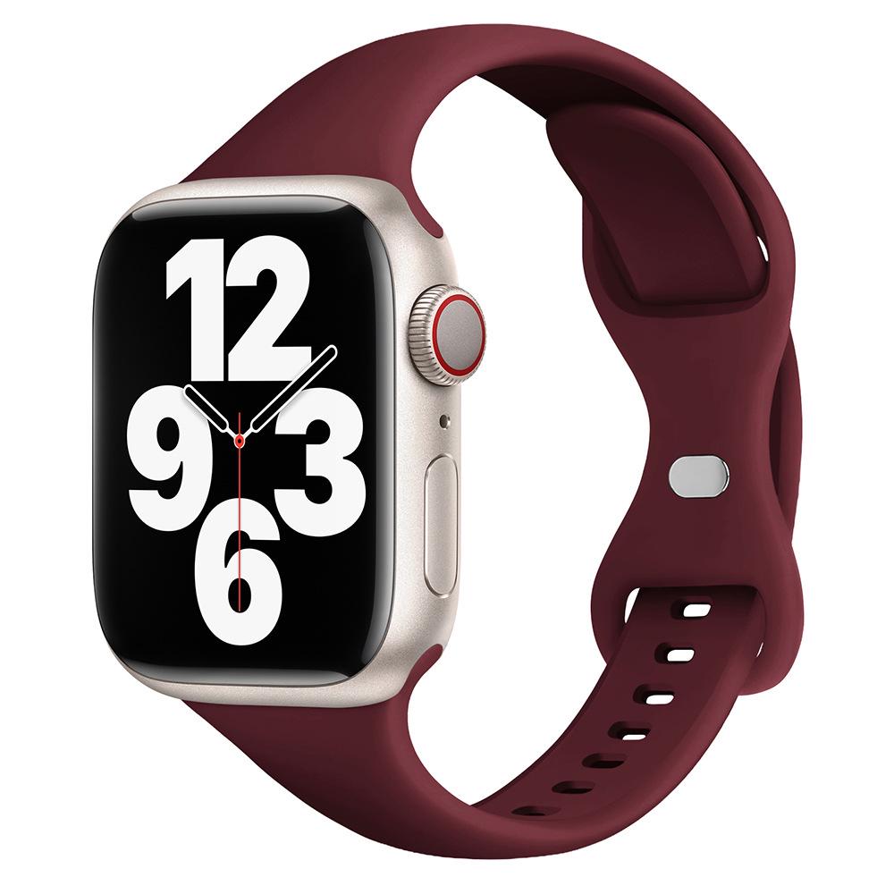 

Silicone Butterfly Buckle Strap for Apple Watch (Series 3-8, SE) Apple 38/40/41/S10(42)mm