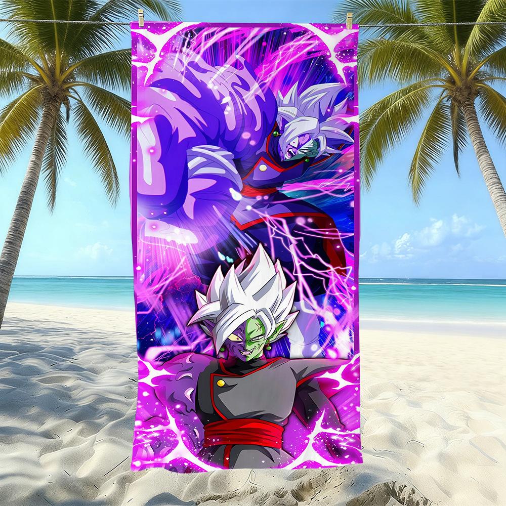 Animation Beach Towels Thickened Microfiber Quick-Drying Bath Towels Outdoor Travel Towels Can Be
