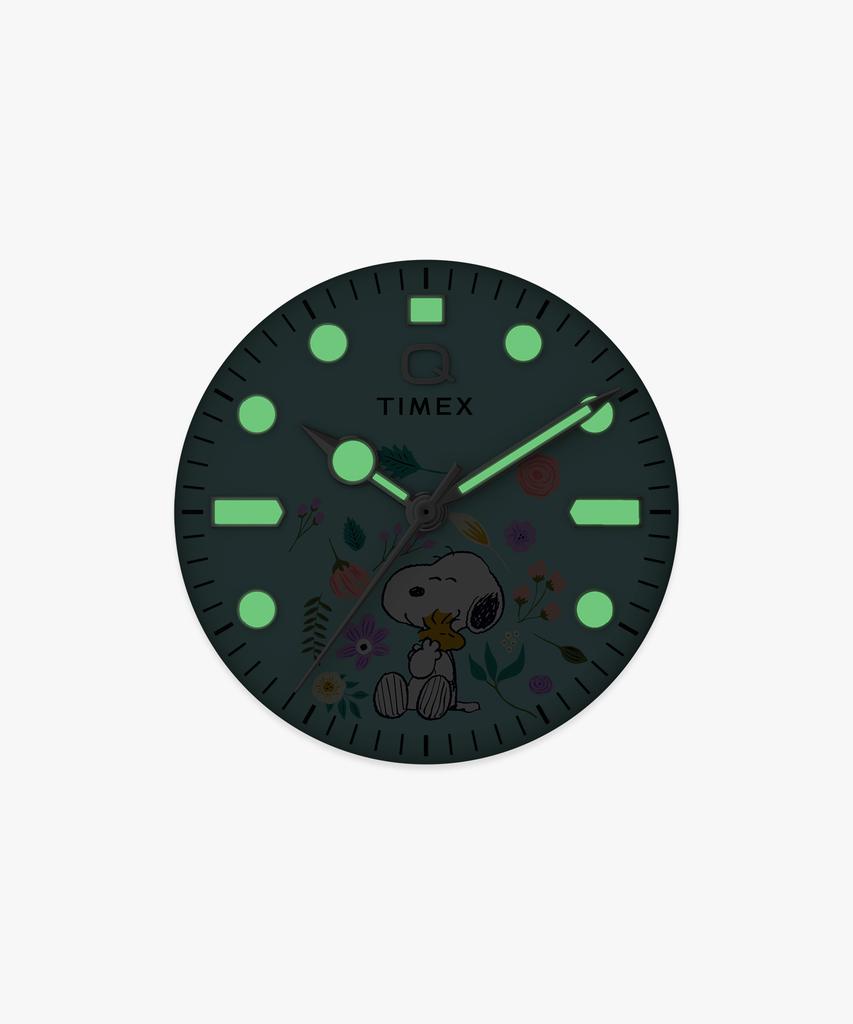 Taimaegseu X Peanuts Q Timex Snoopy Expansion Band Metal Wristwatch 36Mm