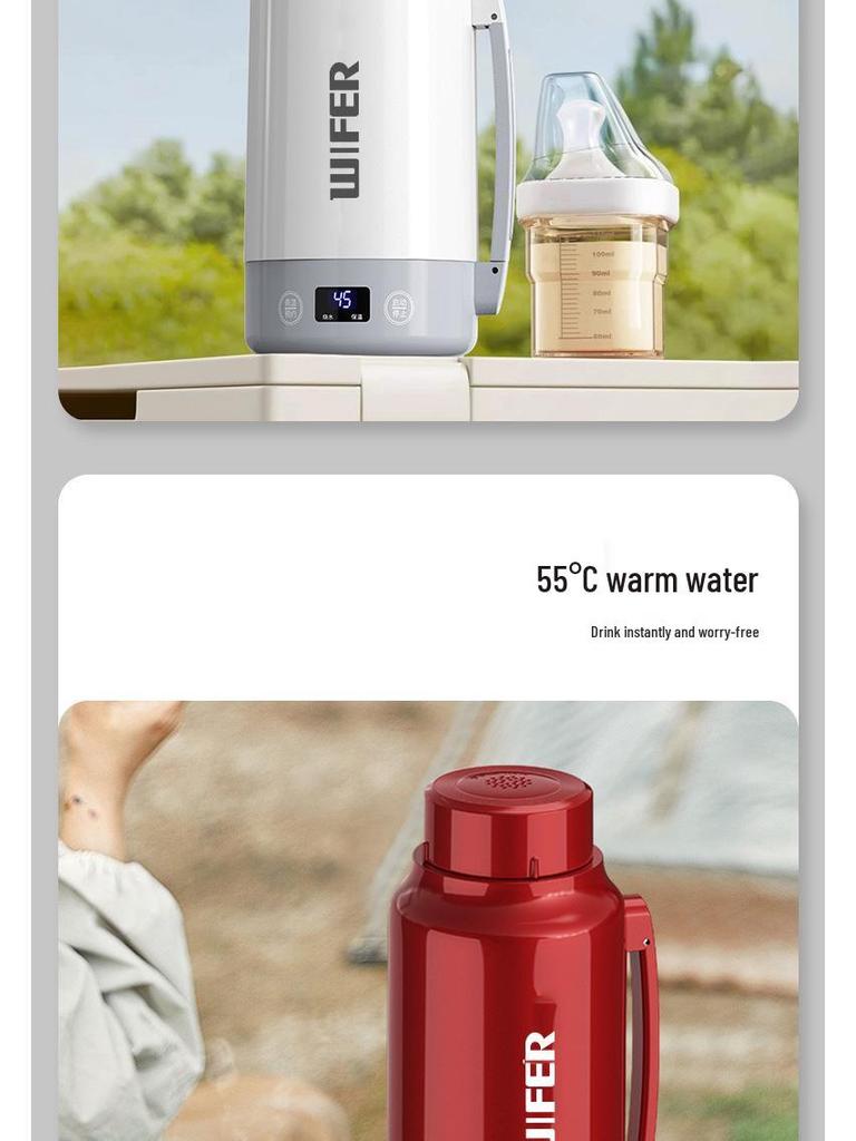 Good Wife Smart Portable Electric Kettle with Keep Warm, Large Capacity, and Temperature Control for Home and Travel.