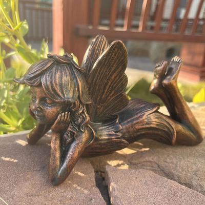 Angel Statue Home Decor Garden Elf Decoration Desktop Ornament Sculpture for Holiday Terrace